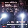 SABERTOOTH Police Tactical Flashlight-2200 High Lumen Duty Belt Flashlight for