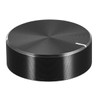 Sarini 2 Pieces Potentiometer Knob Knurled Shaft Black Aluminium Smooth
