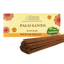 Bless-Palo-Santo 100%-Natural-Handmade-Hand-Dipped-Incense-Sticks Organic-Chemicals-Free for-Purification-Relaxation-Positivity-Yoga-Meditation The-Best-Woods-Scent (100 Sticks (150GM))