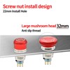 22mm Latching Emergency Stop Push Button Switch SPDT Mushroom Stianless