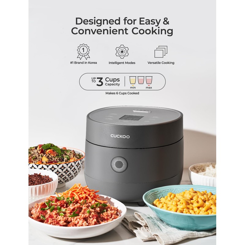 CUCKOO Micom Rice Cooker 3-Cup Uncooked / 6-Cup Cooked with