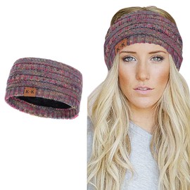 Winter Knitted Headband for Women – Soft Warm Crochet Braided Ear Warmer, Cozy & Stylish for Cold Weather, Perfect for Ponytails