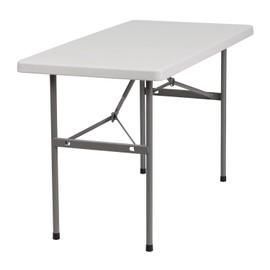 Flash Furniture 24''W x 48''L Granite White Plastic Folding Table [RB-2448-GG]