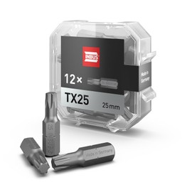 INBUS 74438 Bit Box TX25 × 25 mm (Tough Hard), Pack of 12, Made in Germany
