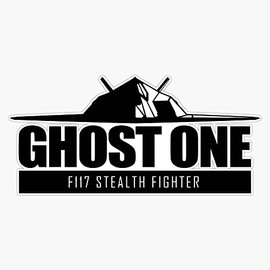 HOF Trading F-117 Stealth Fighter - Ghost One Vinyl Sticker Waterproof Decal Laptop Wall Window Bumper Sticker 5"