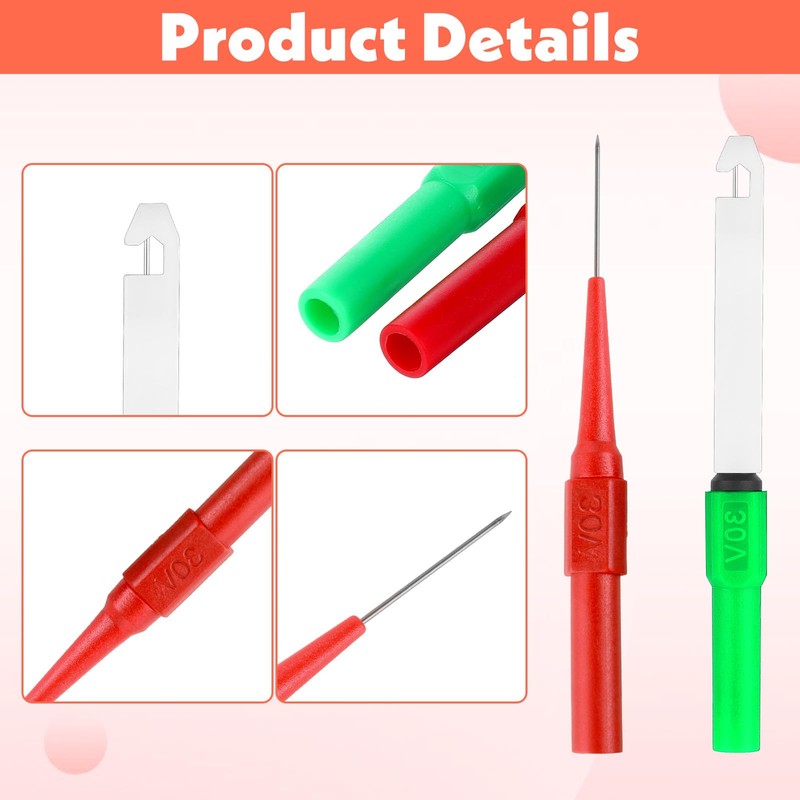 19 Pcs Back Probe Kit,Back Probe Kit Automotive,Stainless Steel Super