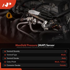 A-Premium Engine Exhaust Pressure Sensor [3 Pins] Compatible with Ram 2500, 3500, 4500, 5500, 2019 2020 2021 22022, 6.7L