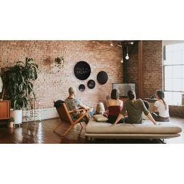 ALLboards Round Black Magnetic Board, Round, Diameter 30 cm - Frameless Magnetic Board, Writing Board, Magnetic Board