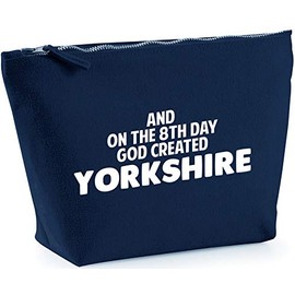 Hippowarehouse And on the 8th day God created Yorkshire printed make up cosmetic wash bag 18x19x9cm