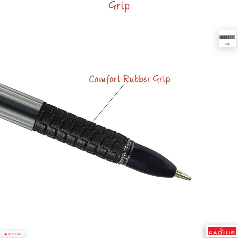 RADIUS My Star Ballpoint Pens, BLACK, 1.0mm Medium Point, Pack