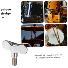 Parliky 2pcs Drum Kit Cymbal Stand Wing Screw Metal Drum Accessories Smooth Operation for Jazz Drummers
