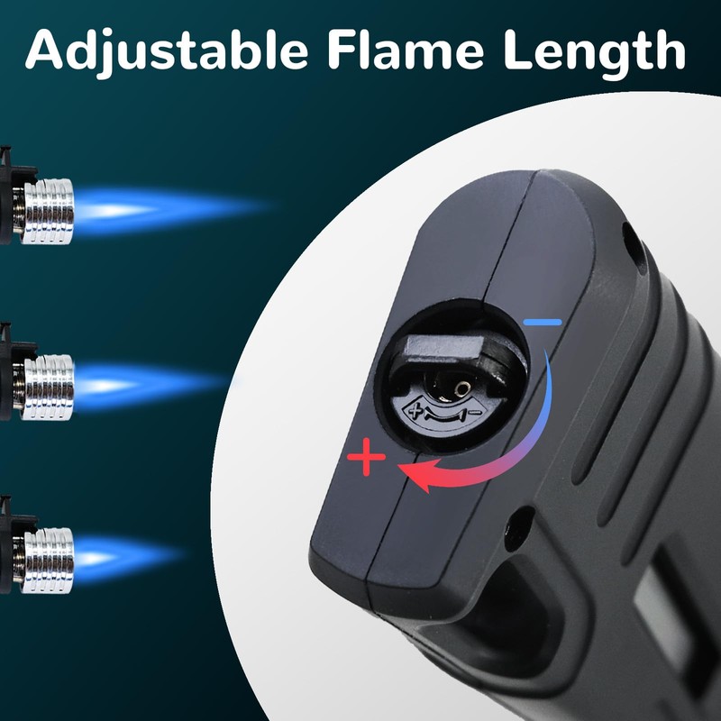 Laffizz 2 Pack Torch Lighter for Outdoor Refillable Butane Jet