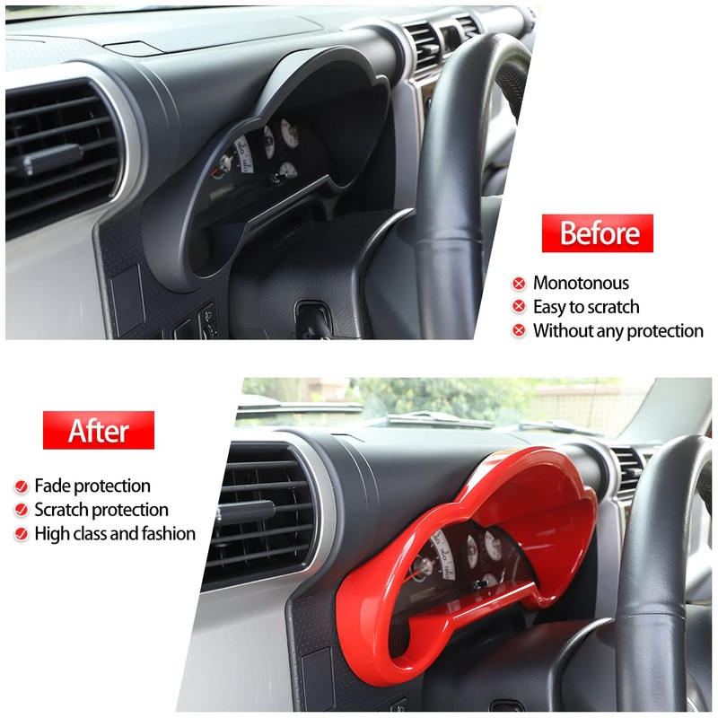 Fit for Toyota FJ Cruiser 2007-2021 Dashboard Panel Trim Cover