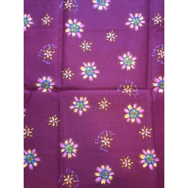 New Flower Maroon Floral Cotton Fabric 1/4 Yard - Great for Masks or Quilts