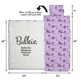 Bulkie Toddler Nap Mat - Sleep Mat for Kids Daycare and Preschool - Folds Up to Carry on Back - Violet