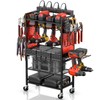 CCCEI Power Tool Organizer Cart with Charging Station, Garage Floor