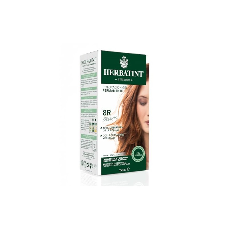 HERBATINT Tinte permanente sin amoniaco HERBATINT Rubio Claro Cobrizo 8R