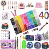 40 Colors Bedazzling Kit, 45000Pcs 3mm Bedazzler Gems Jelly Rhinestones