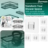 Jovware Adhesive Shower Caddy Replacement Sticker - Flat Hooks for