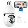 Noonkey 2K/3MP Light Bulb Security Camera, Wireless Indoor/Outdoor, 2.4/5GHz, Full-Color
