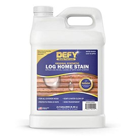 DEFY Original Log Home Stain - Log Sealer for Log Cabins - Redwood Canyon, 2.5 Gallon