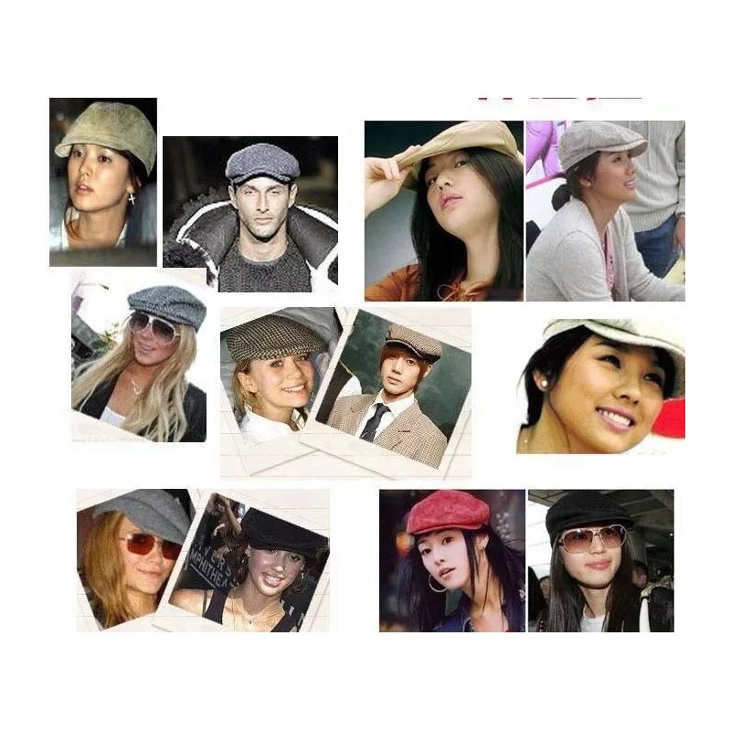 Generic Boina Transpirable Gorra A Cuadros Vintage