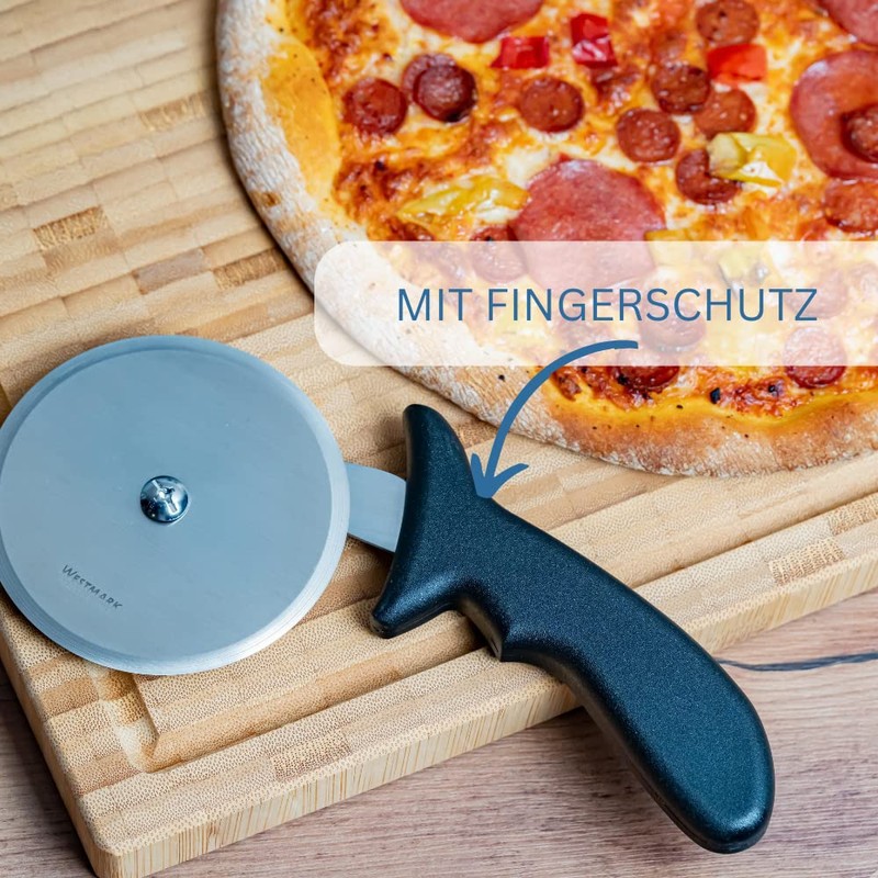 Westmark Profi-Pizzaschneider/XXL-Pizzaroller, Klingenmaß: ø 10 cm, Länge: 23 cm, Rostfreier