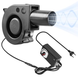 BAIFULAI Centrifugal Fan 12 V, AC 220 V Blower Fan with Controller and Tube for Household Appliances, 97 x 33 mm Cooling Fan, Turbine Blower for Heaters, Grills, BBQ, Picnic