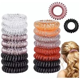 KFMX Donas Ligas Resorte Para Cabello Colores 60pz