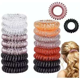 KFMX Donas Ligas Resorte Para Cabello Colores 60pz