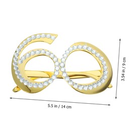[Abaodam] Digital Glasses Party Supplies Baby Shower Photo Booth Props Bridal Party Sunglasses Party Glasses Novelty Sunglasses Graduation Photo Booth Props Plastic