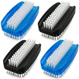 Nail Brush for Cleaning Fingernails Soft Stiff Bristles Nail Scrubber Brushes,4 PCS