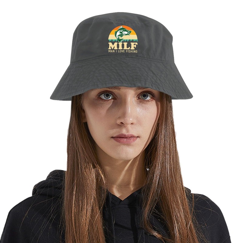 Milf Man I Love Fishing Hat Bucket Hat for Mens