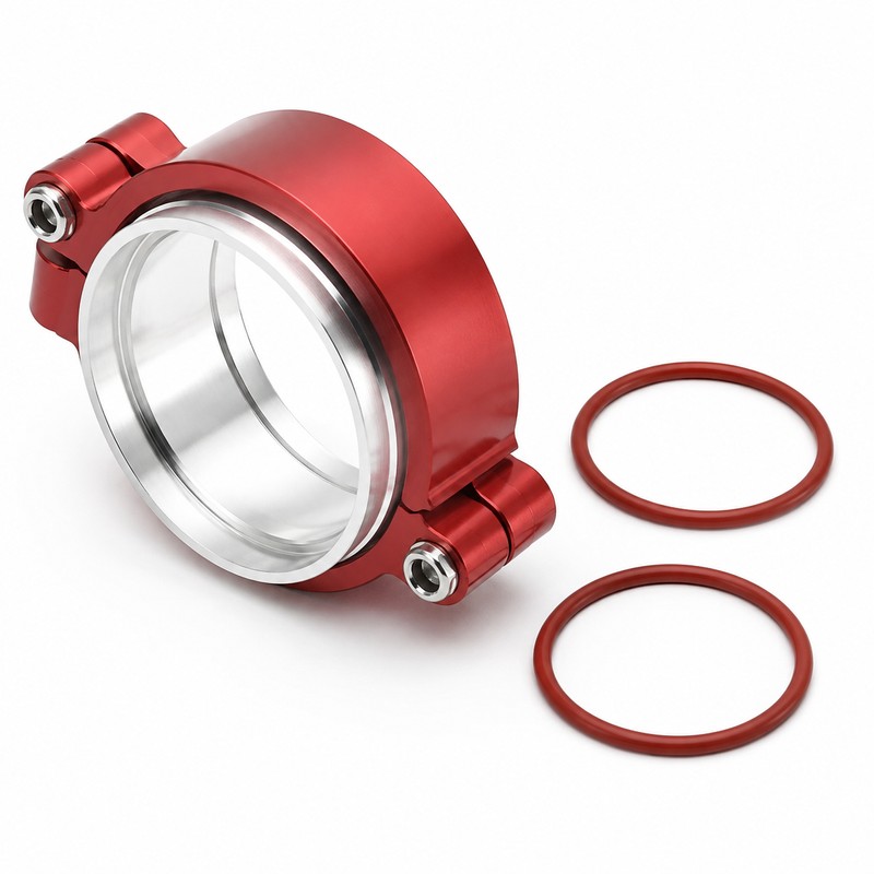 2, 2.5 and 3 Inch Anodized Aluminum Quick-Release V-Band Clamp
