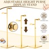 Hicarer Stainless Steel Purse Display Stand Adjustable Height Handbag Display