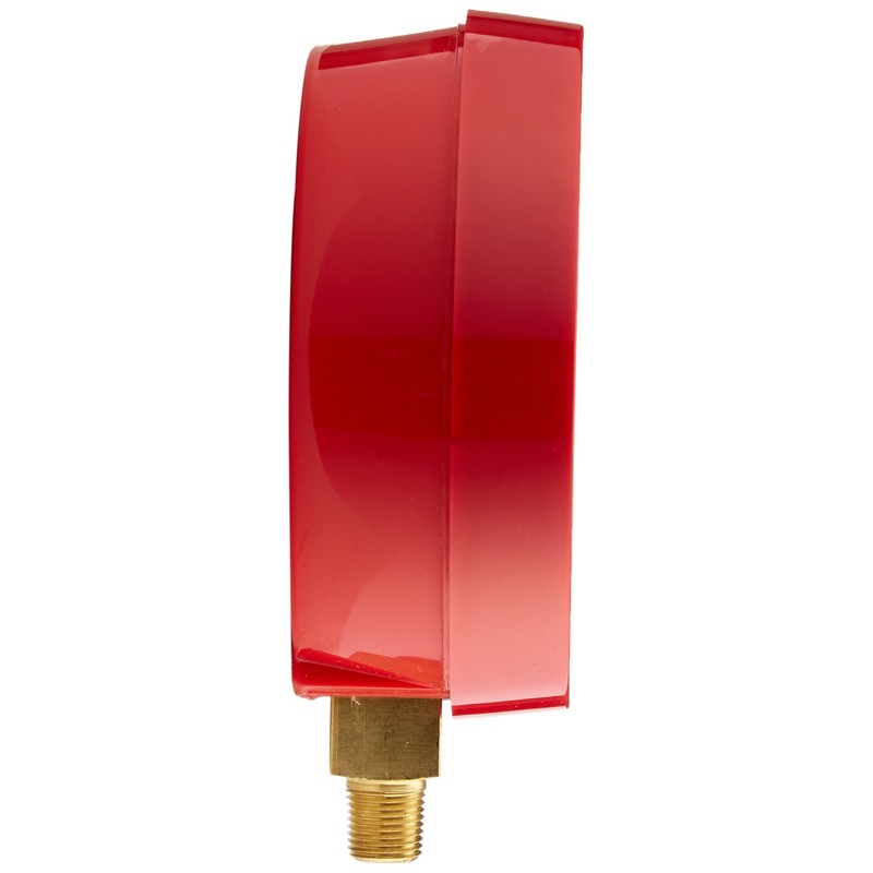 Yellow Jacket 49517 3-1/2" Liquid-Filled Gauge (Degrees F) Red Pressure,