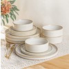 AmorArc Ceramic Dinnerware Sets, Handmade Reactive Glaze Stoneware Plates and