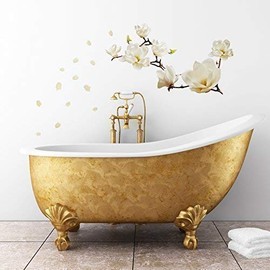 WALPLUS Flowers Wall Sticker Decoration Art Interior Home Small White Magnolia Floral Decal Paper Living Room Family