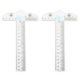 Murtenze 2 Pack Acrylic Clear T-Square Ruler, 6" Transparent T Ruler