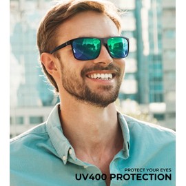 KALIYADI Mens-Sunglasses Polarized Sunglasses-for-Men: Classic Men Sunglasses Polarized UV Protection for Fishing Driving