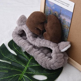 Christmas Antler Headband for Washing Face Christmas Makeup Hair Band for Women Girls Stretchy Makeup Headbands Shower Head Band for Make Up Christmas Reindeer Hair Bands for Women's Hair