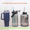 Dakoufish 13" Long Reusable Clear Plastic Replacement Drinking Straws for