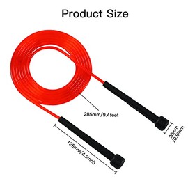 Pack PVC Jump Rope for Cardio Fitness - Versatile Adjustable Skipping Rope for Women Men Kids, Speed Jump Rope for Exercise,9 Feet