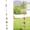 Metal Rain Chain Drainage Function Decorative Heart Shape Wind Chime