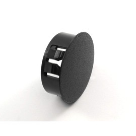 Black Nylon Hole Plugs Fits 1 1/8" Diameter Hole - Slightly Domed Surface - Durable Nylon Plug Snaps Into Hole with Locking Tabs That Hold in Place (6)