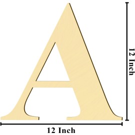 12Inch/30cm Tall Wooden Letters,0.7cm Thick Blank Wood Letters Unfinished Wood Letters Wood Alphabet Sign Boards for Wall Decor Wedding Birthday Party Decoration