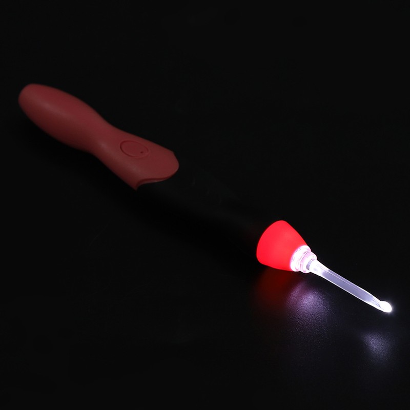 40Pcs USB Chargeable LED Crochet Hooks Knitting Needles Tools Kits