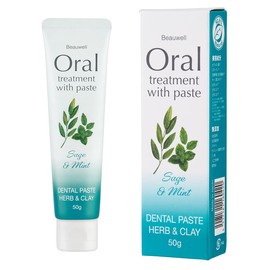 Dental Paste, Herb & Clay, Sage & Mint, 1.8 oz (50 g) (Purifying Scent with Clean and Sharp Green Notes, Made in Japan, Naturally Derived Mud Oral Esthetics)