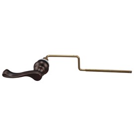 Plumb Pak PP836-74VBL Universal Fit Toilet Handle Tank Flush Lever, Decorative Latch Door Style for Front, Side, or Angle Mount, Oil Rubbed Bronze