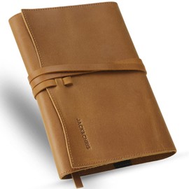 Jack&Chris Leather Bible Cover, Leather Book Cover for Men and Women, Bible Holder Strap Bible Cover Gifts, JC61-7L